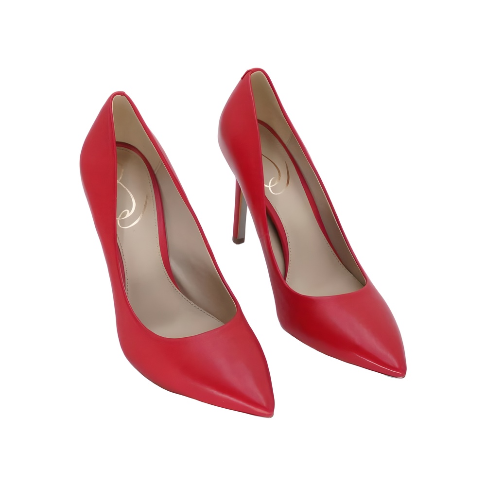 Sam Edelman Hazel Stiletto Pointed Toe Pumps Parisian Red Size 6M